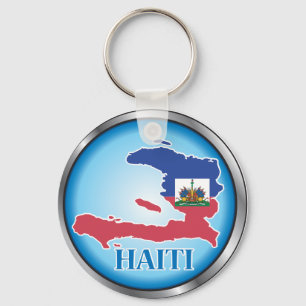 Haïti Round Button.ai Sleutelhanger