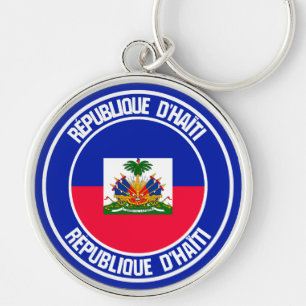 Haïti Round Emblem Sleutelhanger