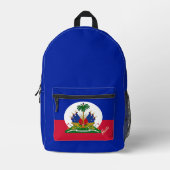 Haïti, sac à dos, Drapeau haïtien, Personnalisé (Recto)