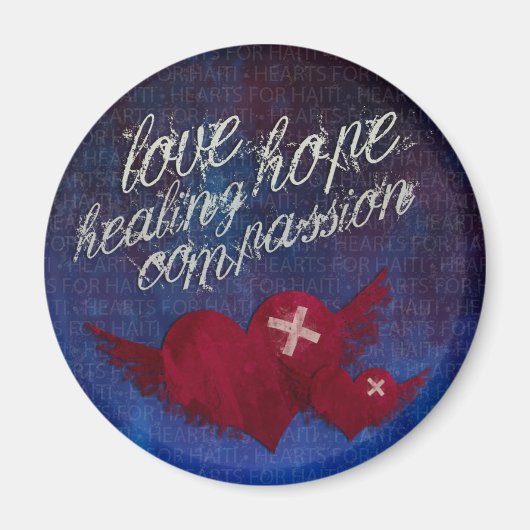 Haïti Secours Saint Valentin aimants frigo (Devant)