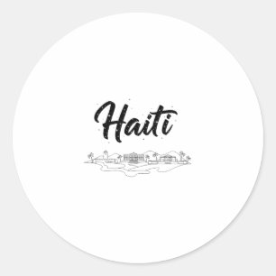 Haiti Silhouet Reis Vakantie Outfits Ronde Sticker
