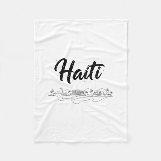 Haiti Skyline Travel Vacation Outfits  Fleece Deken (Voorkant)