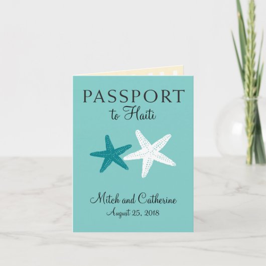 Haïti Starfish Wedding Passport (Voorkant)