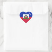 Haïti Sticker, Hart, Patriotische Haïtiaanse Vlag Hart Sticker (Tas)