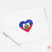 Haïti Sticker, Hart, Patriotische Haïtiaanse Vlag Hart Sticker (Envelop)