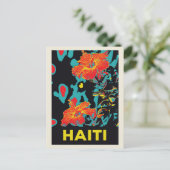 Haïti typische caribische hibiscus briefkaart (Staand voorkant)