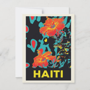 Haïti typische caribische hibiscus briefkaart