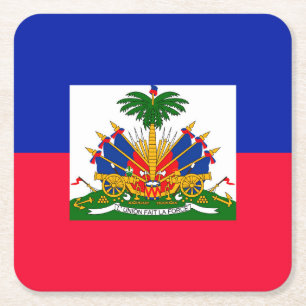 Haïti Vierkante Kartonnen Onderzetter