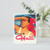 Haïti vintage-briefkaart briefkaart (Staand voorkant)