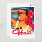 Haïti vintage-briefkaart briefkaart (Voorkant / Achterkant)