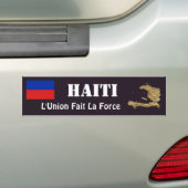 Haïti vlag + Bumpersticker kaart (Op auto)