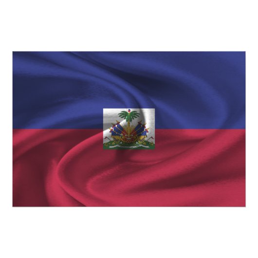 Haiti Vlag Foto Afdruk (Voorkant)