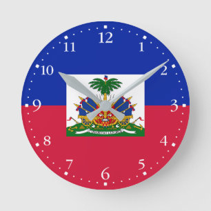 Haiti Vlag Ronde Klok