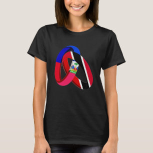 Haïti vlag Trinidad&Tobago - Ring Marriage Wed T-shirt