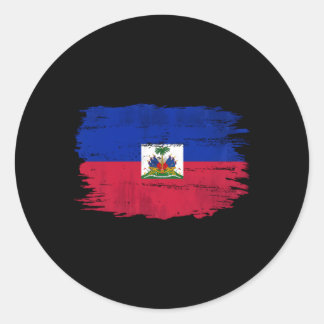 Haïti Vlag voor Haïti Ronde Sticker