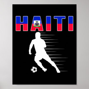 Haiti Voetbalfans Jersey - Haïtiaanse Vlag Voetbal Poster