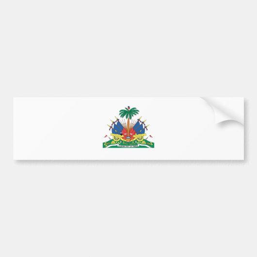 HAÏTI-WAPENKAT BUMPERSTICKER (Voorkant)