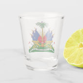 Haïtiaans wapenschild (Haïti) Shot Glas (Achterkant)