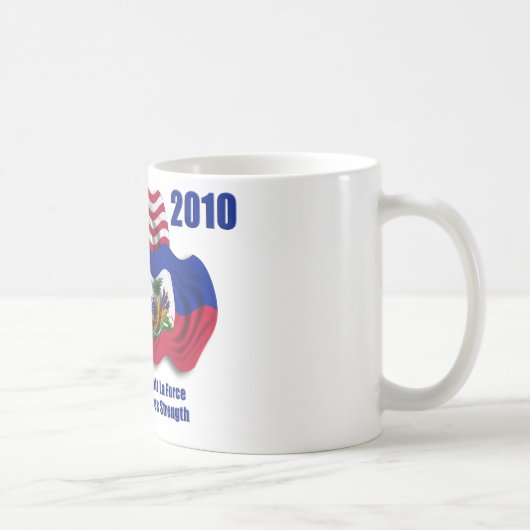 Haïtiaanse en Amerikaanse golfvlaggen voor Haïti Koffiemok (Rechts)