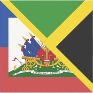 Haïtiaanse Jamaicaanse vlag   Halve Jamaica Haïti Sticker