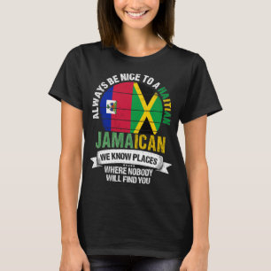 Haïtiaanse Jamaican kent de vlag van de Jamaica T-shirt