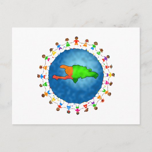 Haïtiaanse Kinderen Briefkaart (Voorkant)