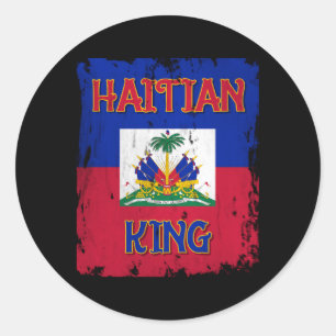 Haïtiaanse koning Haïti - vlag Embleem - wapenschi Ronde Sticker