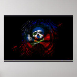 Haïtiaanse oorlogsvlag poster