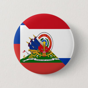 Haïtiaanse Paraguayaanse vlag Haïti Paraguay Ronde Button 5,7 Cm