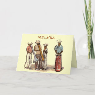 Haïtiaanse straatmuzikanten Dia del Padre Kaart