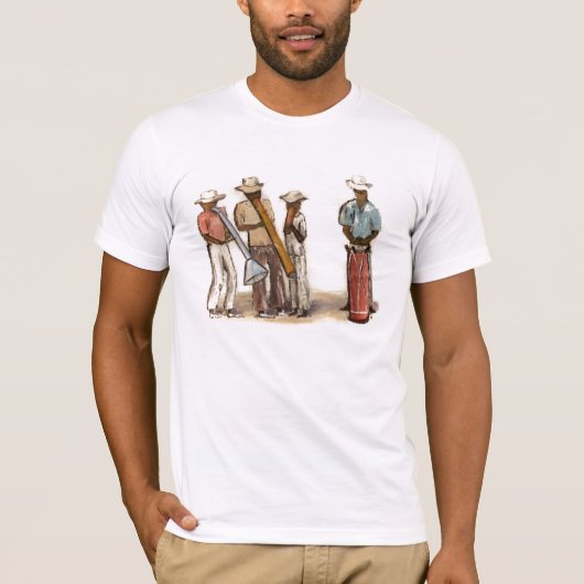 Haïtiaanse straatmuzikanten t-shirt (Voorkant)