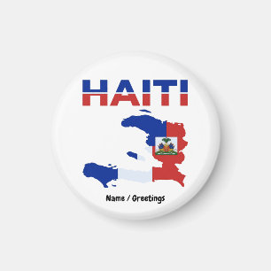 Haïtiaanse trots Haïtiaanse vlag kaart erfgoed ont Magneet