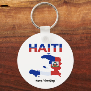 Haïtiaanse trots Haïtiaanse vlag kaart erfgoed ont Sleutelhanger