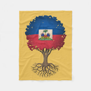 Haïtiaanse vlag -  boom van leven fleece deken