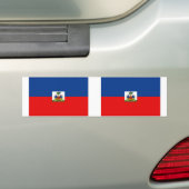 Haïtiaanse vlag bumpersticker (Op auto)