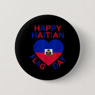 Haïtiaanse Vlag Dag Liefde Haïti Hart Haïtiaanse W Ronde Button 5,7 Cm