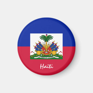 Haïtiaanse vlag en Haïti - reizen, vakantie/sport Magneet