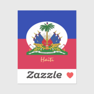 Haïtiaanse vlag en Haïtiaanse stickers, land/sport Sticker