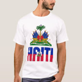 Haïtiaanse vlag en wapenschild t-shirt (Voorkant)