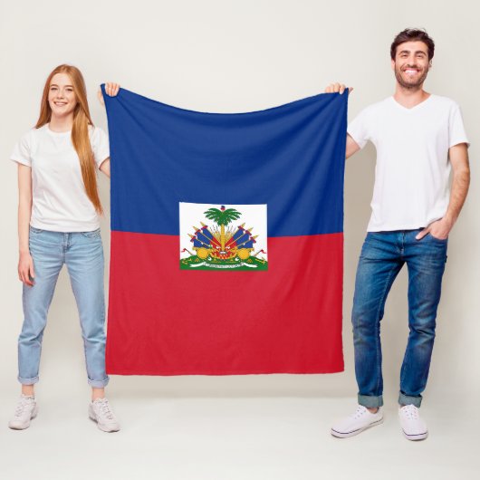 Haitiaanse vlag fleece deken (In situ)