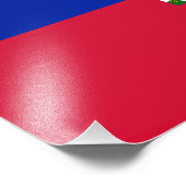 Haïtiaanse vlag foto afdruk (Hoek)