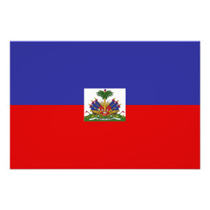 Haïtiaanse vlag foto afdruk