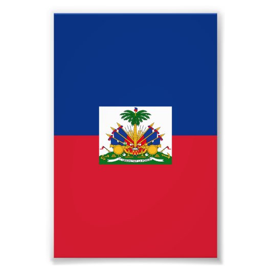Haitiaanse vlag foto afdruk (Voorkant)
