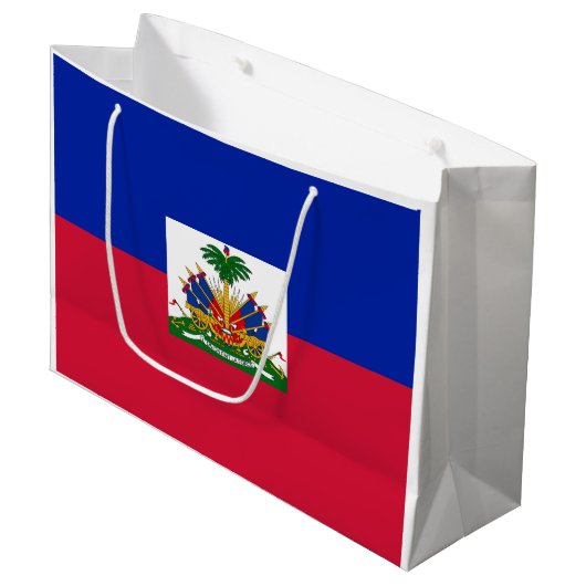 Haïtiaanse vlag groot cadeauzakje (Voorkant Gekanteld)