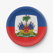 Haïtiaanse vlag papieren bordje (Voorkant)