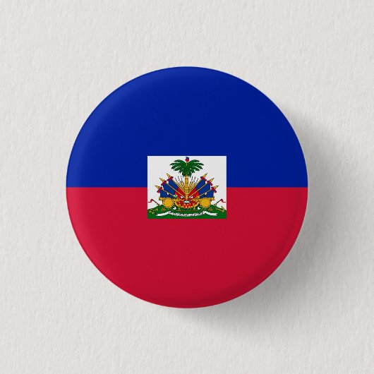 Haïtiaanse vlag ronde button 3,2 cm (Voorkant)