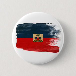 Haïtiaanse vlag ronde button 5,7 cm