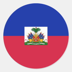 Haïtiaanse vlag ronde sticker