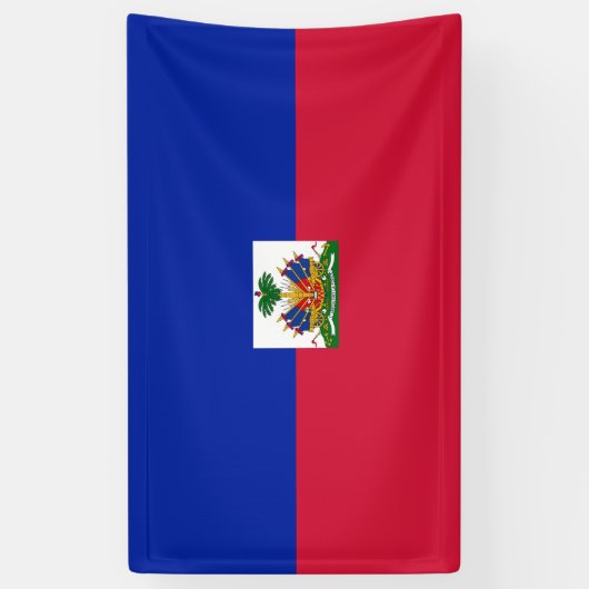 Haïtiaanse vlag spandoek (Verticaal)