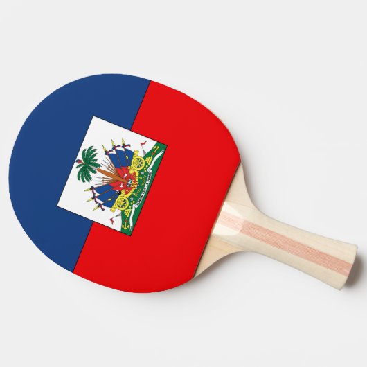 Haïtiaanse vlag tafeltennisbatje (Zijkant)